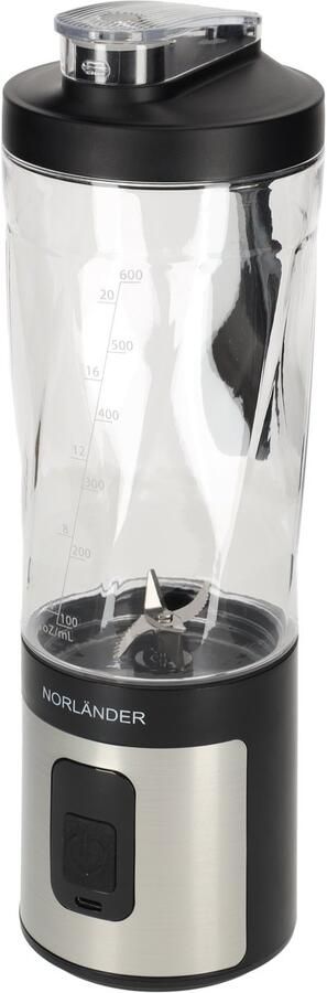 Norländer NORLÄNDER On The Go Blender Zwart – Draagbare Smoothie Blender voor Thuis Kantoor en Sport
