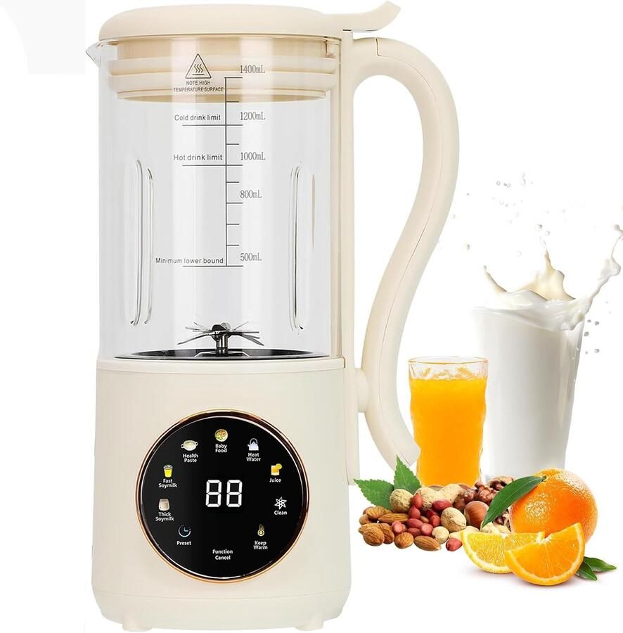 Notenmelkmachine Wit Voor het maken van plantaardige melk Ideaal voor Veganisten