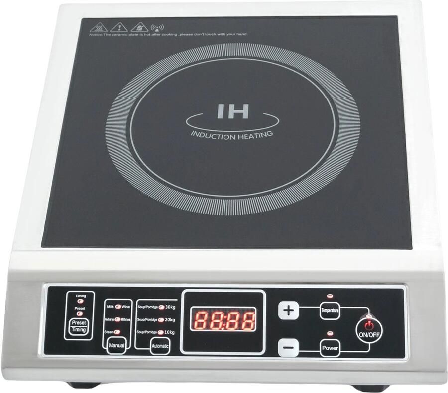 Novari Inductie kookplaat inductie Kookplaat Inductie kookplaat vrijstaand 3500W 8 vermogensstanden Timer