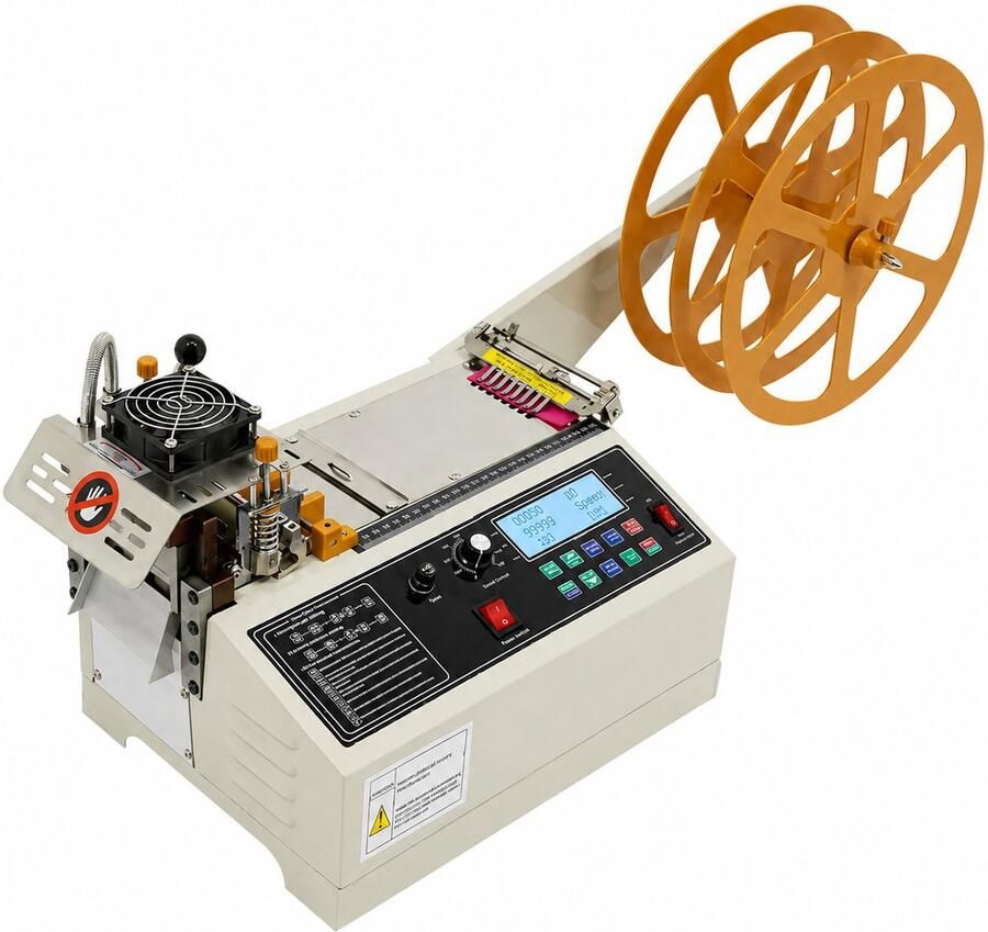 Novari Snijmachine Bandsnijmachine Textiel snijder Warm én koud snijden Temperatuur instelbaar tot 450 °C 400W 220V