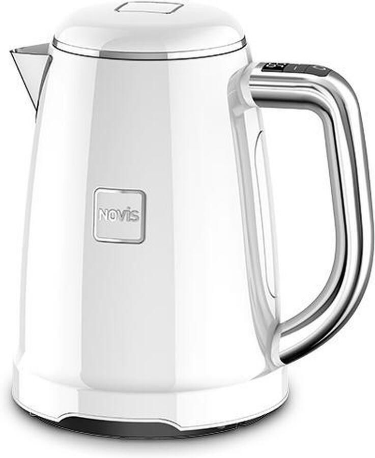 NOVIS Waterkoker KTC1 wit 1 6 l elektronische temperatuurinstelling metalen kast