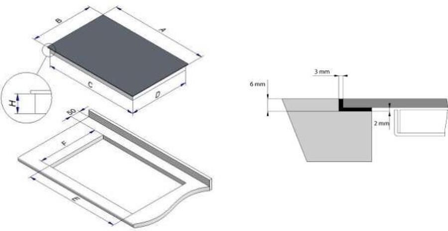Novy 1767 Power inductie 4 zones 100 cm facet 5mm met InTouc | Inductiekookplaten | Keuken&Koken Kookplaten | 1767