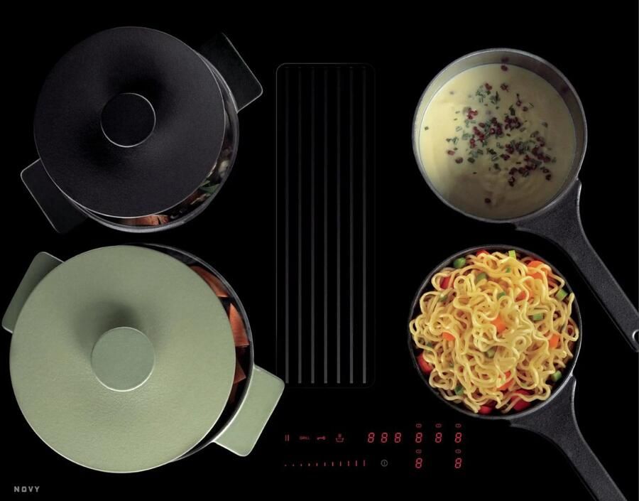 Novy 1881 Easy 65 inductiekookplaat met kookveldafzuiging recirculatie