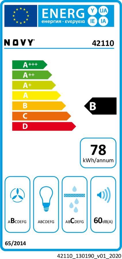 Novy 42110 kookplaat Zwart Ingebouwd 118 cm Inductiekookplaat zones 4 zone(s) Inbouw afzuigkap