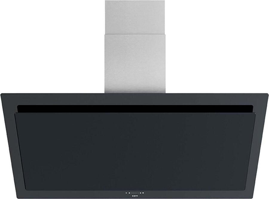Novy Wandschouw Vision 120cm zwart glas afzuigkap