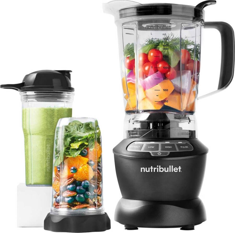 NutriBullet Blender 1.200 Watt 1 6 Liter BPA-vrije Kan 2 Snelheden Puls- en Extractfunctie