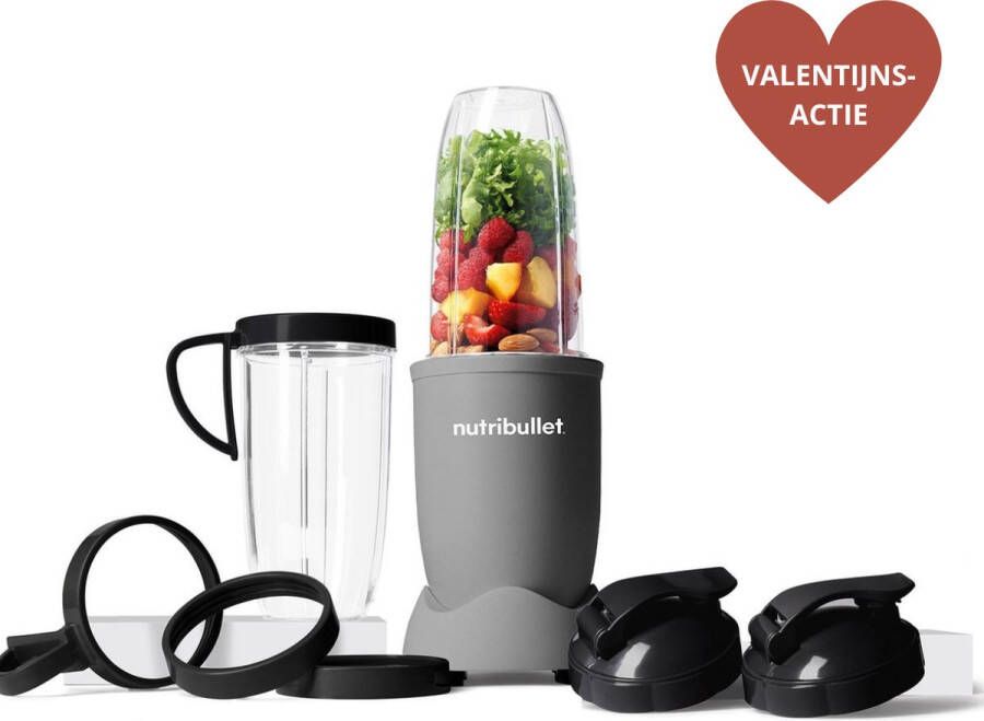 NutriBullet Exclusive Blender 900 Watt Smoothie Maker Incl. To Go Accessoires Grijs - Foto 2