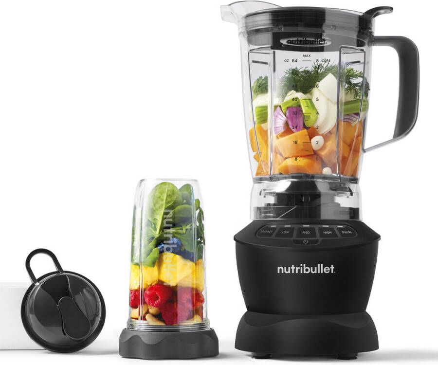 NutriBullet Combo Power Blender 1000 Watt Inclusief Pitcher & To Go Beker Voor Koude en Warme Bereidingen