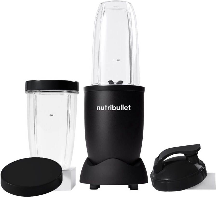 NutriBullet Exclusive Blender 900 Watt Smoothie Maker Incl. To Go Accessoires 2x900 ml Drinkbekers BPA- en BPS-vrij Bewaardeksel To Go Deksel Zwart - Foto 2