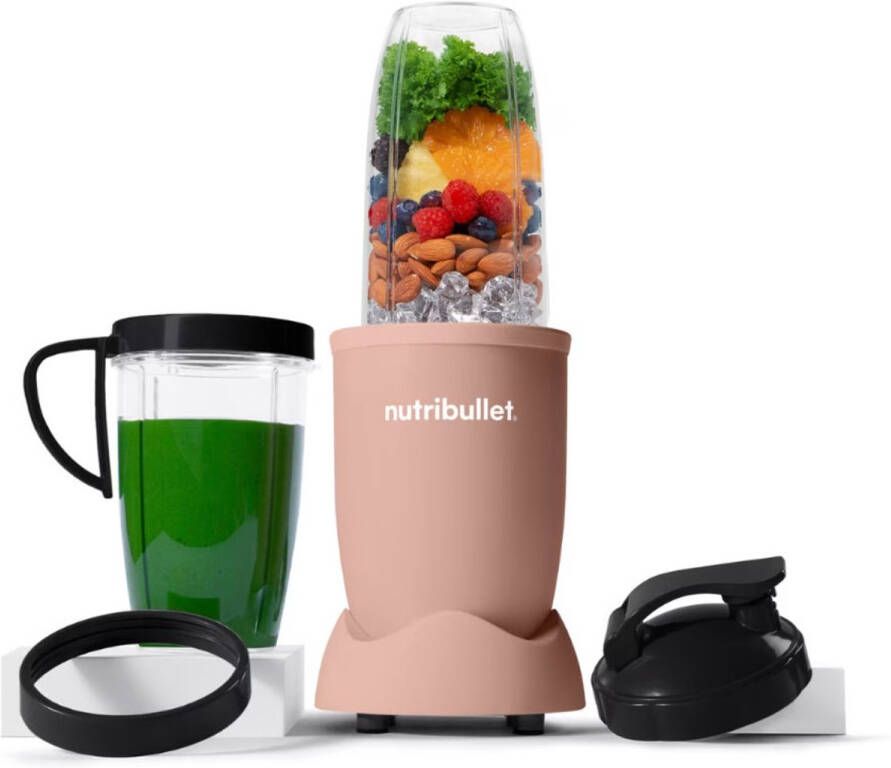 Nutribullet Blender Pro NB907MACL compacte mixer 900 W 2 mengbekers (700+925ml) Roze Drukkken draaien mixen sterke motor beker+accessoires vaatwasmachinebestendig - Foto 5