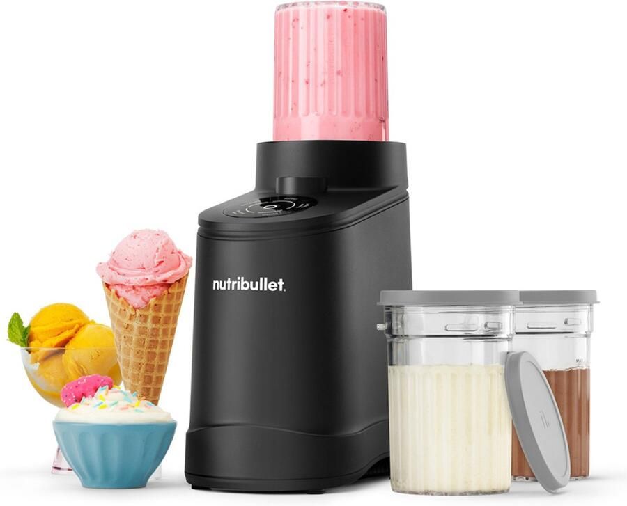 NutriBullet Chill IJsmachine Zwart 500W 5 Programma's Roomijs Sorbet Gelato en Frozen Yogurt Inc. Receptenboek - Foto 3