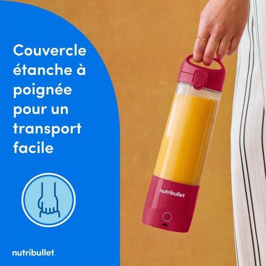 NutriBullet Draagbare blender NBP003MA 70W 0 475L Magenta 1 fles inbegrepen
