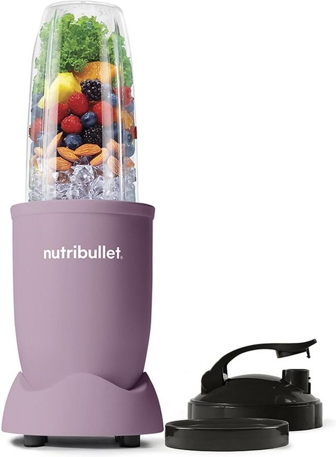 NutriBullet Exclusive Blender 900 Watt Smoothie Maker To-Go deksel Incl. Accessoires 700ml Lavendel Paars
