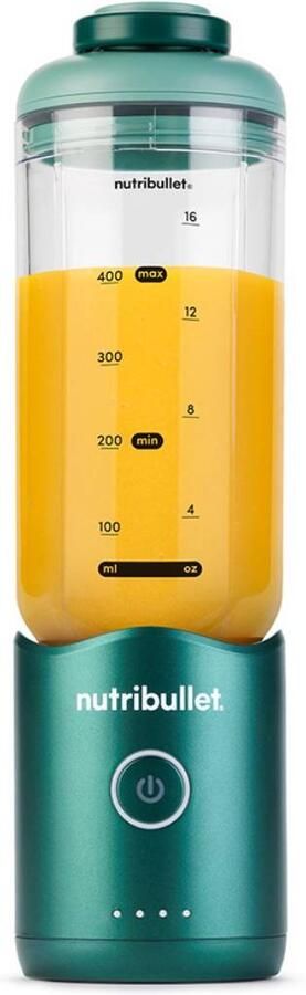NutriBullet FLEX Portable Blender To Go Draagbare Blender Oplaadbare Blender 590 ml To Go Beker incl. Draaghengsel Groen