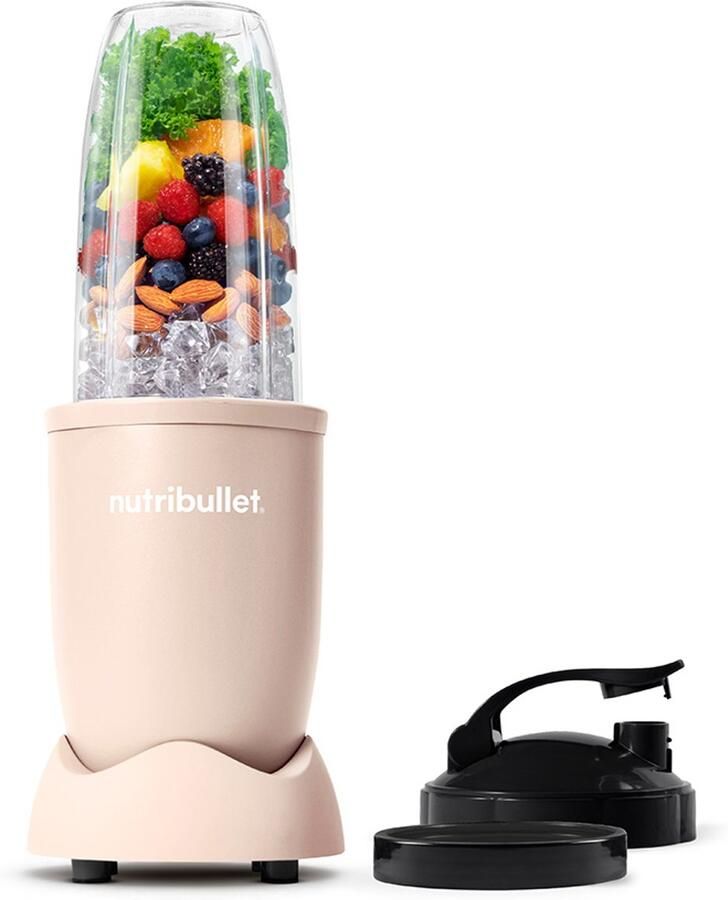 NutriBullet Pro Blender 900 Watt Incl. Mixing Accessoires Incl. 900 ml Tritan Drinkbeker- BPA- en BPS-vrij Lichtroze