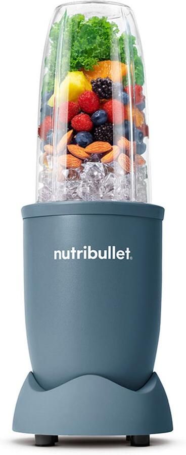 NutriBullet Pro Blender 900 Watt Incl. Mixing Accessoires Incl. 900 ml Tritan Drinkbeker en Drinkring- BPA- en BPS-vrij Blauw