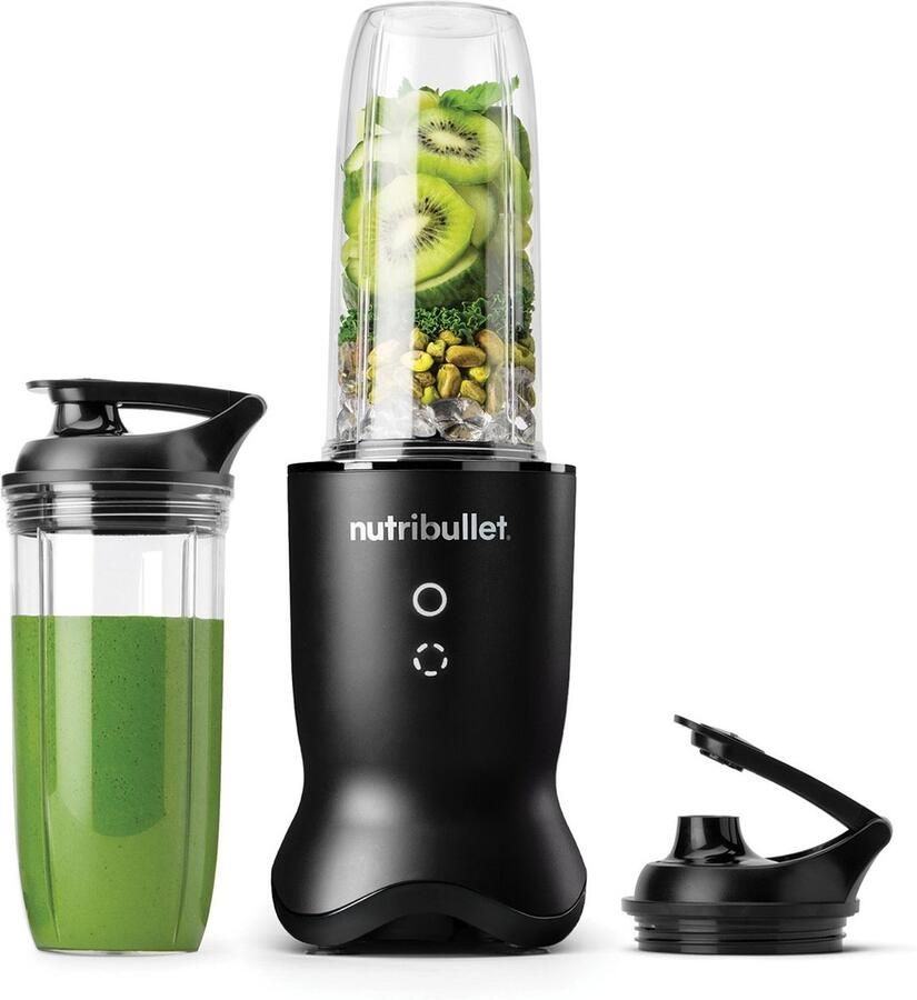 NutriBullet Ultra Blender Incl. Mixing Accessoires en 2 To Go Bekers 1200 Watt Verlichte Touch Knoppen Pulse Functie Satin Black