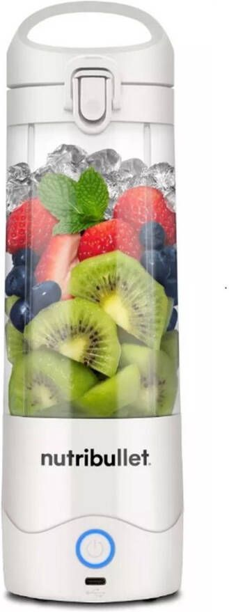 Nutribullet Smoothie-maker Portable NBP003W Mixer to go oplaadbaar 475ml Wit Draadloos mixen accu voor 15+ mixprocessen ook ijs + bevroren vruchten - Foto 9
