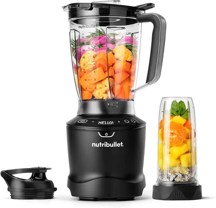 NutriBullet Smart Sense Combo Blender 1500 Watt Warme en Koude bereidingen Smart Technologie to go cup incl