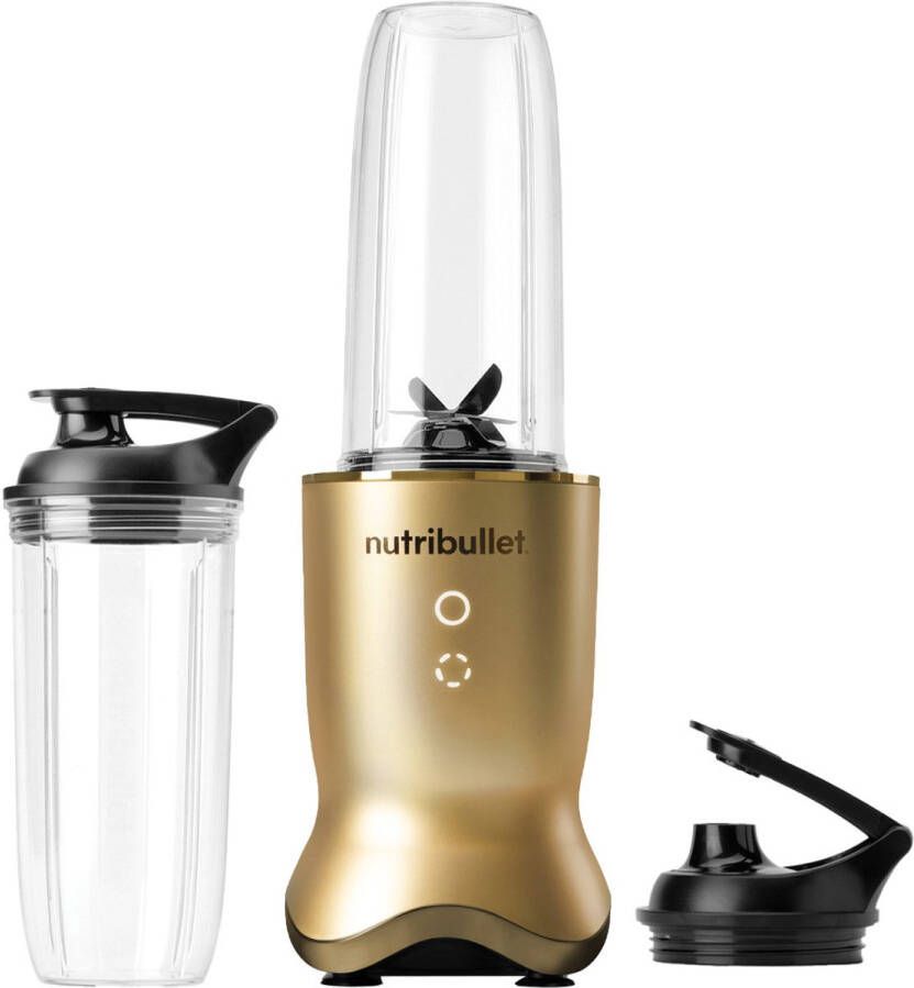 NutriBullet Ultra Blender Verlichte Touch Knoppen Pulse Functie To Go Beker 1200 Watt Brass Gold