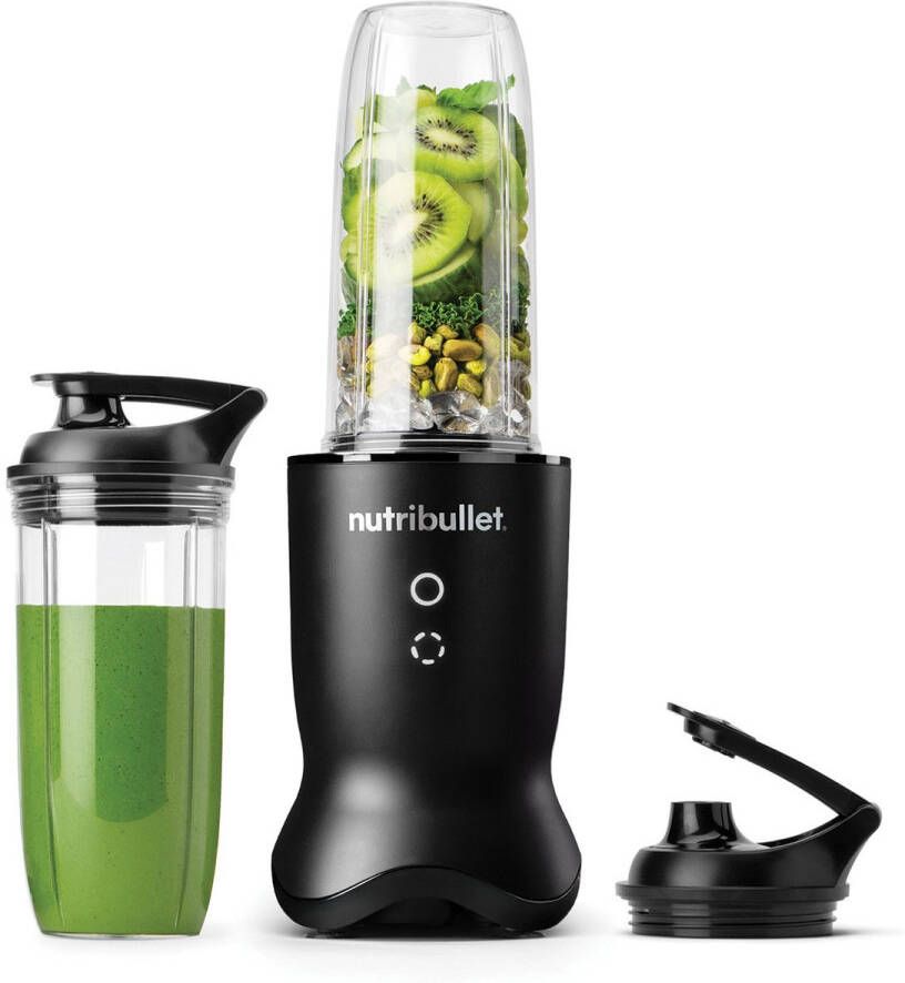 NutriBullet Ultra Blender Incl. Mixing Accessoires en 2 To Go Bekers 1200 Watt Verlichte Touch Knoppen Pulse Functie Satin Black