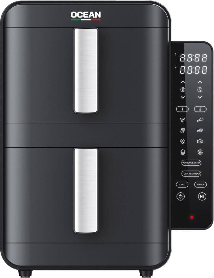 Ocean OCAFK24902DN Airfryer Dubbele mand 9L 2400W