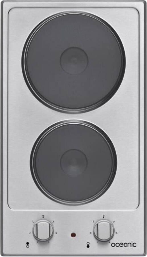 Oceanic OCEATE2S – Domino kookplaat – 2 zones – Inox