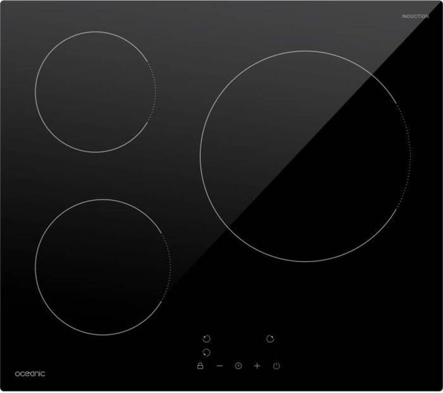 Oceanic inductiekookplaat 3 branders L60 x D52 cm Zwart OCEATI3Z7B