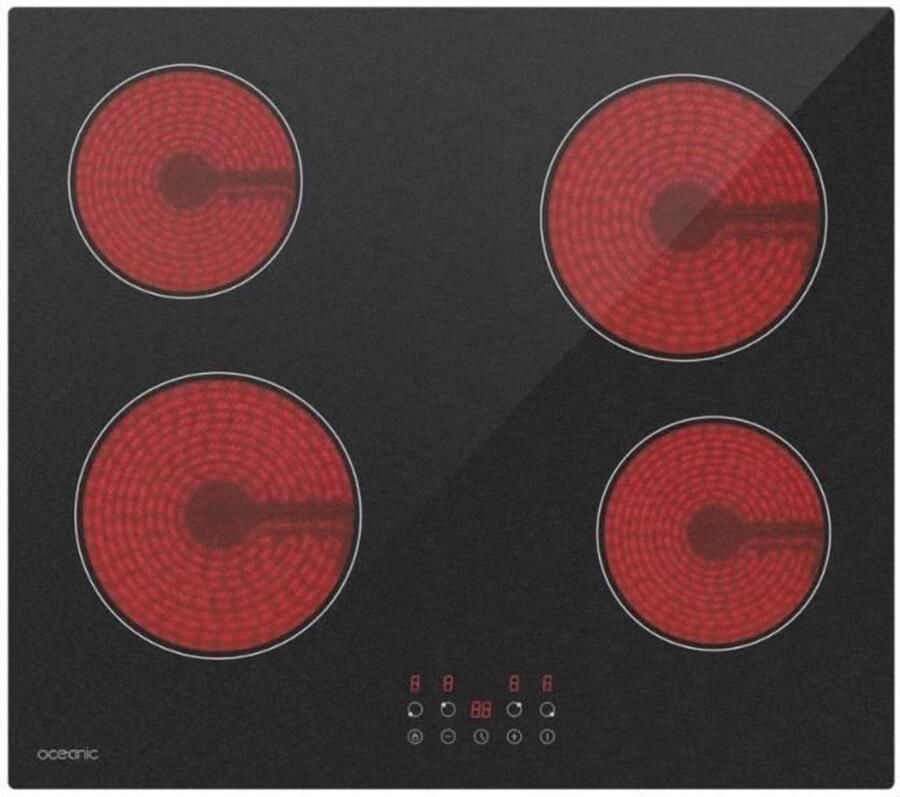 Oceanic – 4 zones – vitroceramische kookplaat – touch – timer