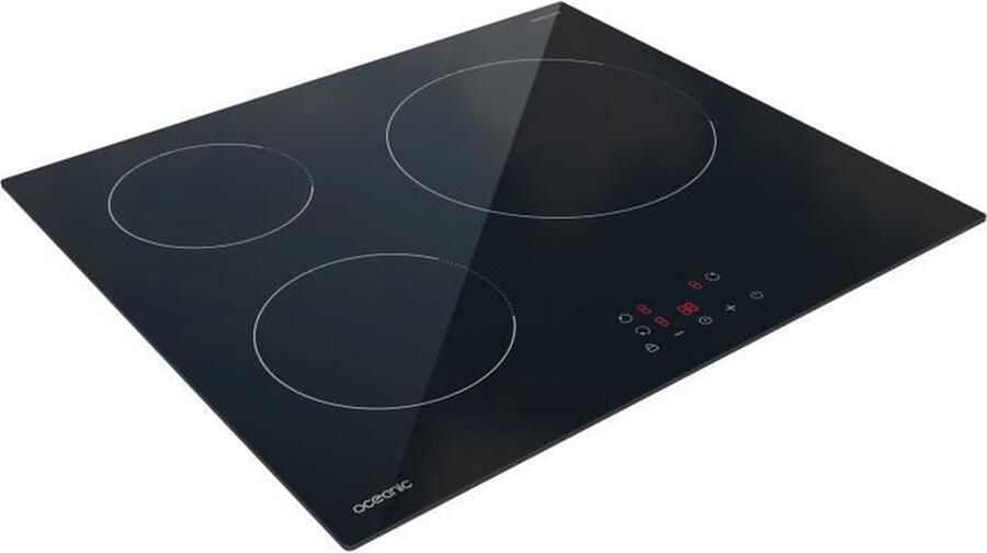 Oceanic inductiekookplaat 3 branders L60 x D52 cm Zwart OCEATI3Z7B