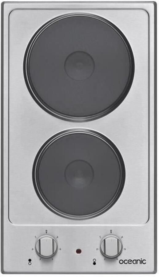 Oceanic OCEATE2S – Domino kookplaat – 2 zones – Inox