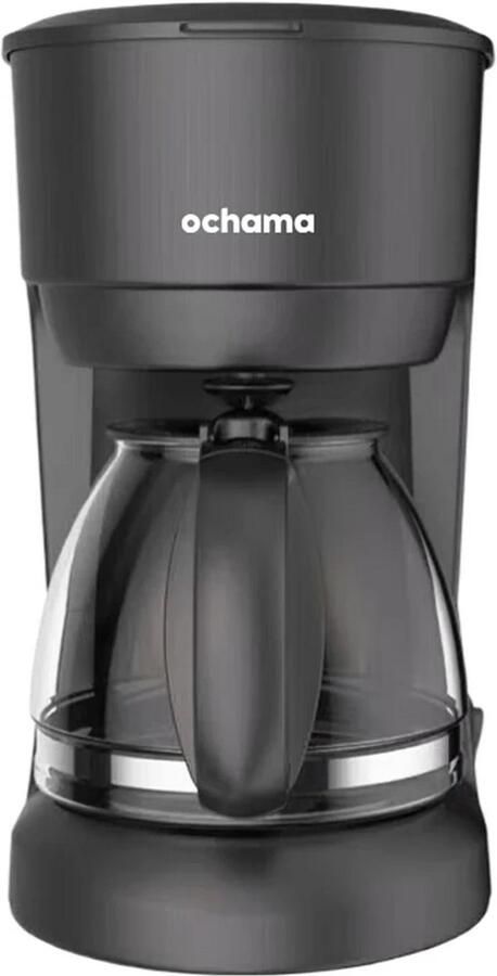 Ochama Filterkoffiezetapparaat 750 ml – Compact Koffiezetapparaat met Glazen Kan – 600W – 30 Min Warmhoudfunctie – Automatische Koffiemachine voor Thuis & Kantoor