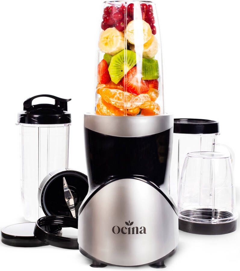 Ocina Mini Blender Smoothie Maker Blender To Go 500W 12-Delige Set Zilver Black Friday 2023 - Foto 2