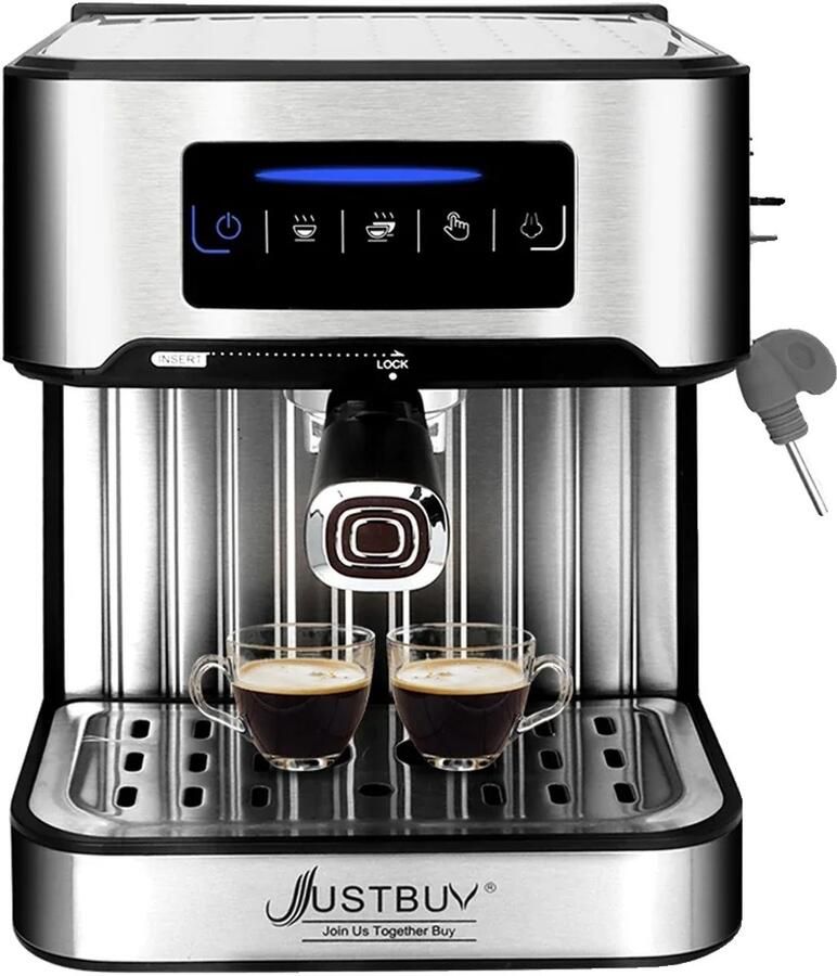 OEM Espresso Koffiemachine Compact Ontwerp Melkopschuimfunctie Lichtgrijs