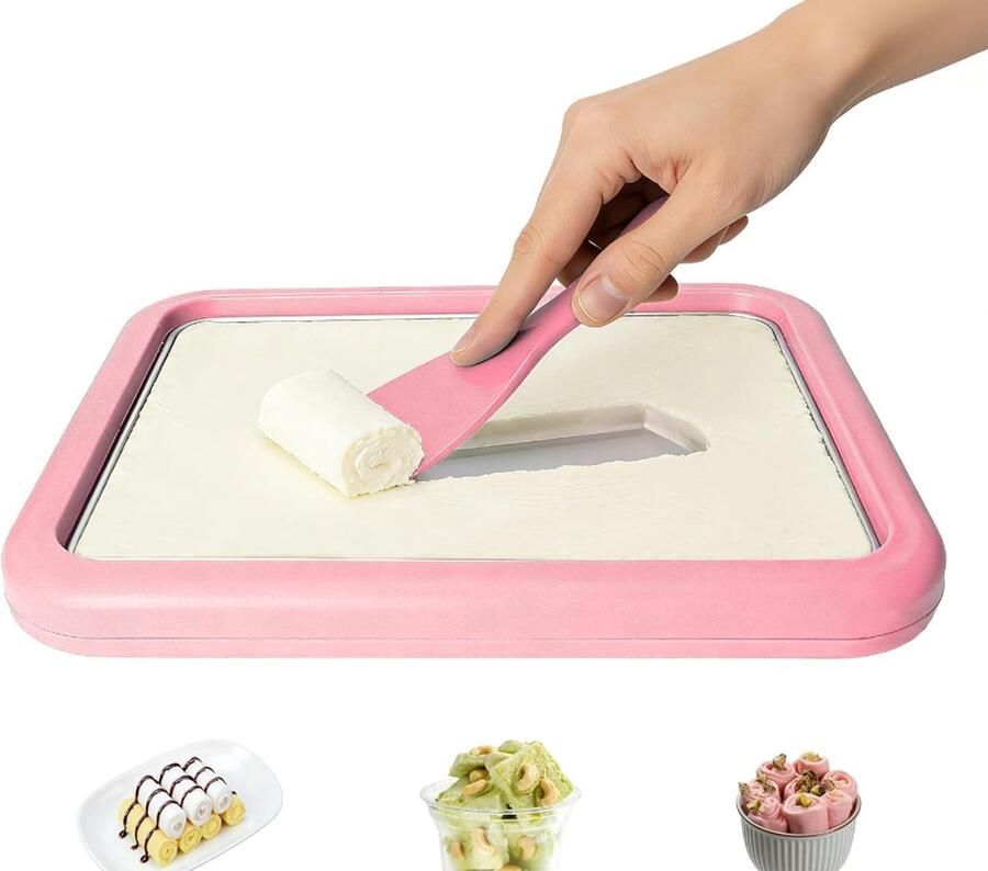Oemmn Roze Huishoudelijke IJsmachine – Zelfgemaakte Fruit Yoghurt Ijsmaker Kinderen DIY Mini IJsbakmachine