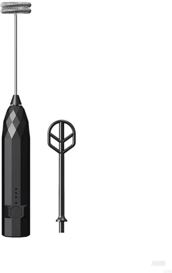 Oemmn Zwarte Oplaadbare Handmixer Elektrische Eierklopper & Melkschuimer voor Bakken en Keuken