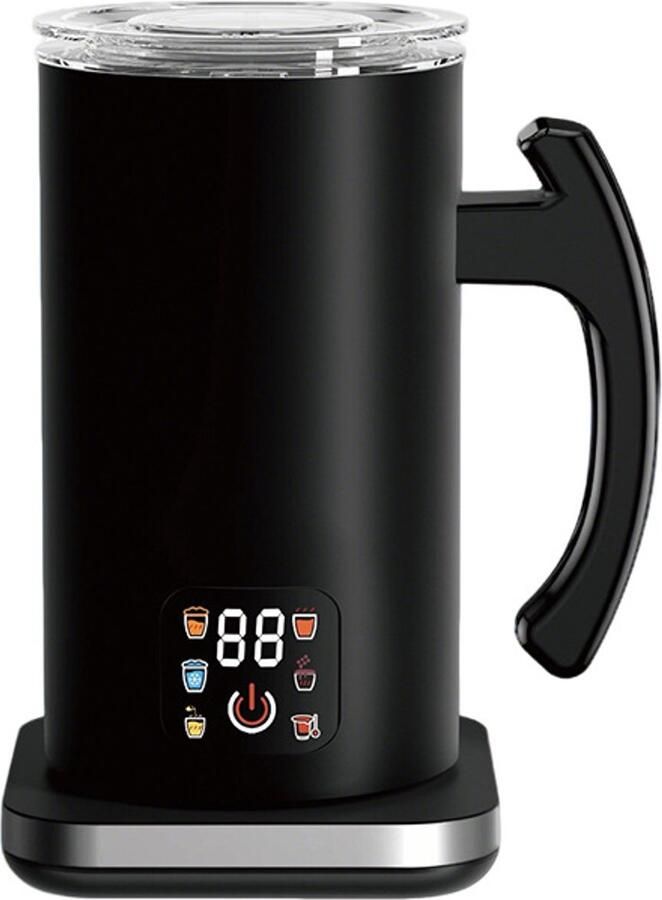 Oloey Elektrische melkopschuimer-6-in-1 melkopschuimer-350 ml automatische melkopschuimer voor warme en koude melk voor koffie-latte-cappuccino-macchiato en warme chocolademelk