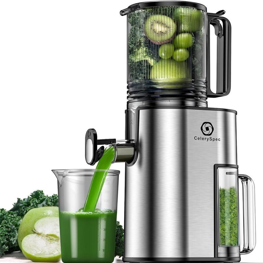 Oloey Sapcentrifuge met een extra grote vulschacht van 130 mm en een capaciteit van 1 8 liter-geschikt voor hele stukken fruit en groente-eenvoudig te reinigen en ontworpen ter ondersteuning van een gezonde dagelijkse levensstijl