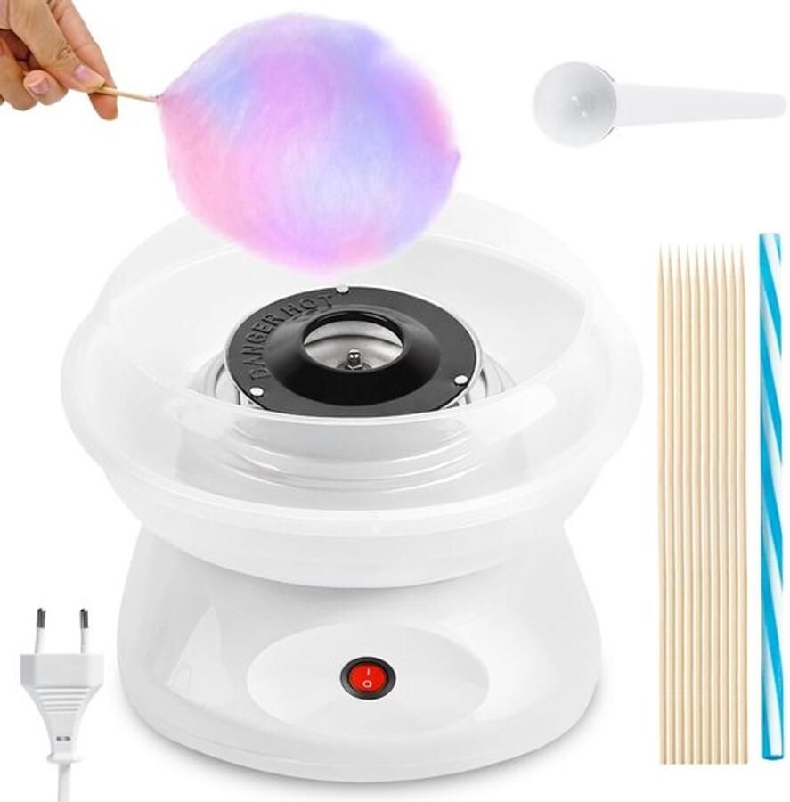 OmGoods Dailygoody Retro Suikerspinmachine 450w Ideaal voor Thuisgebruik met