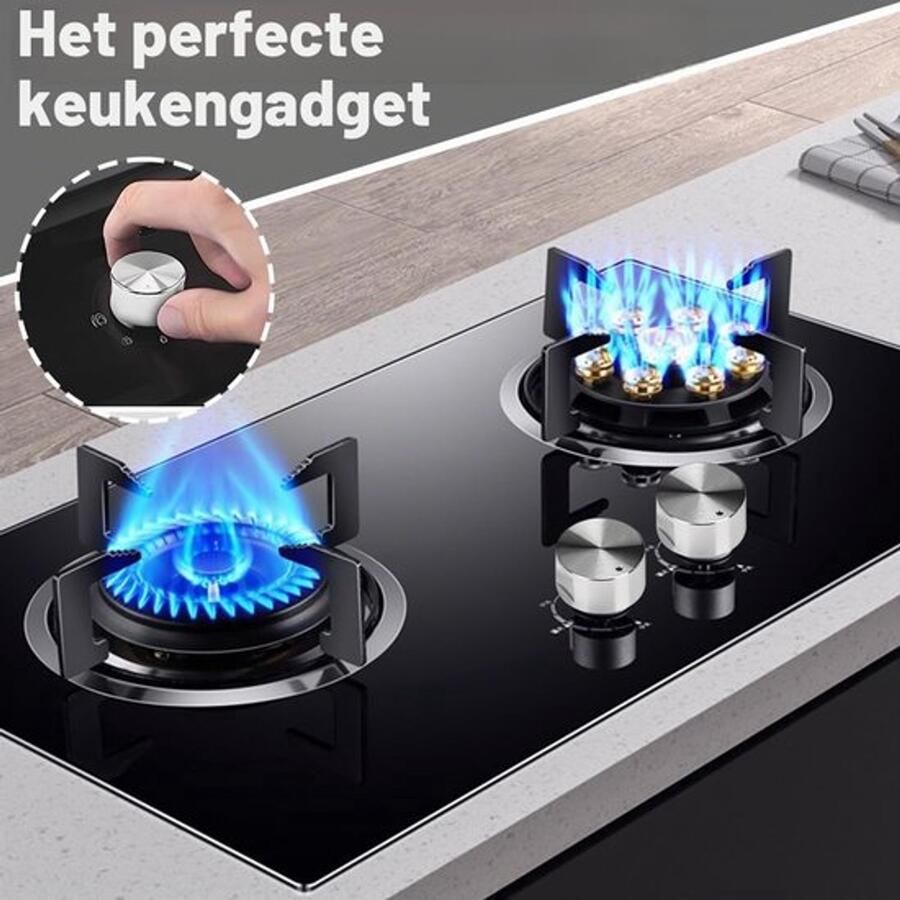 Onderdelen en accessoires voor keuken 4 stuks gasknoppen 6 mm binnendiameter metallic look universeel voor oven en fornuis metallic kleur