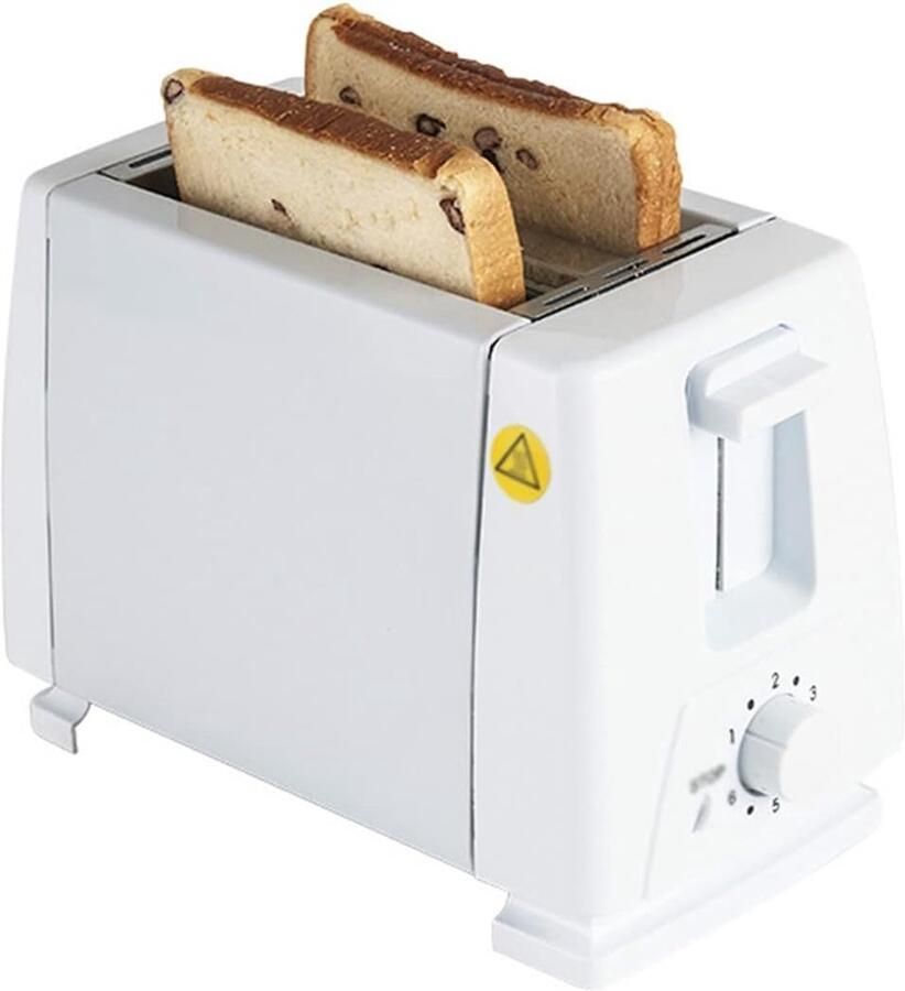Oneay 2-sneetjes broodrooster & sandwichmaker – Compact toaster voor bagels muffins & panini – 650W – Wit