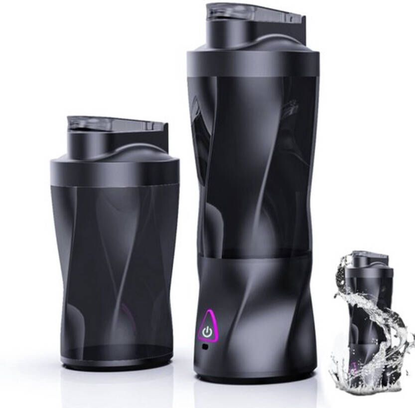 OnmiMart Portable blender Draadloze Blender To Go 6 Mesjes Mini Blender -Smoothie Maker Juicer XIP7 Waterdicht -360W Hoog vermogen- Slimme Batterijweergave-700 ml Zwart - Foto 2