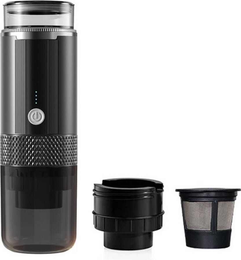 OnmiMart Koffiemaker-Draagbare Espressomachine Zwart Large capacity 170ml -USB-C Oplaadbaar Capsules En Gemalen Koffie Warmt Op Draagbare Koffiemachine Reis En Camping Koffiezetapparaat