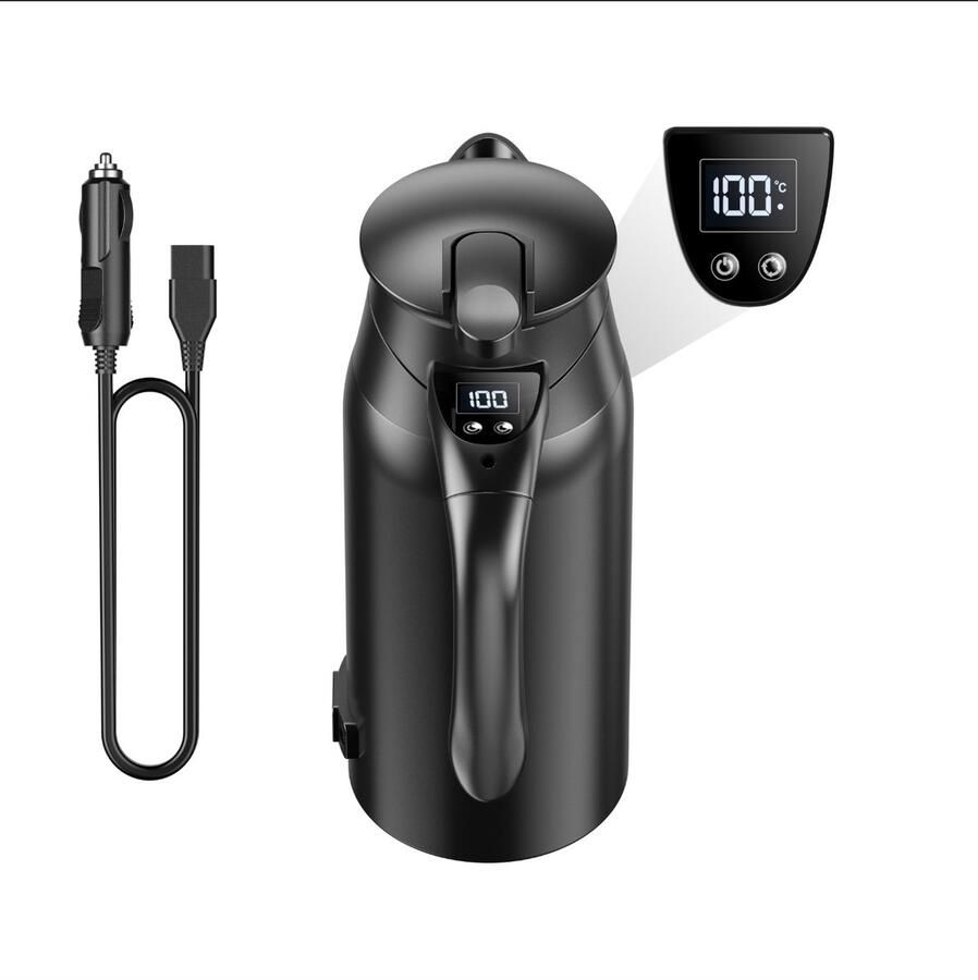 OnmiMart Waterkoker Auto Waterkoker 12V 24 voor Onderweg Waterkoker Camping -sigarettenaansteker reiswaterkoker voor water en koffie-Waterkoker voor Auto Vrachtwagen Caravan Camper Boot Camping