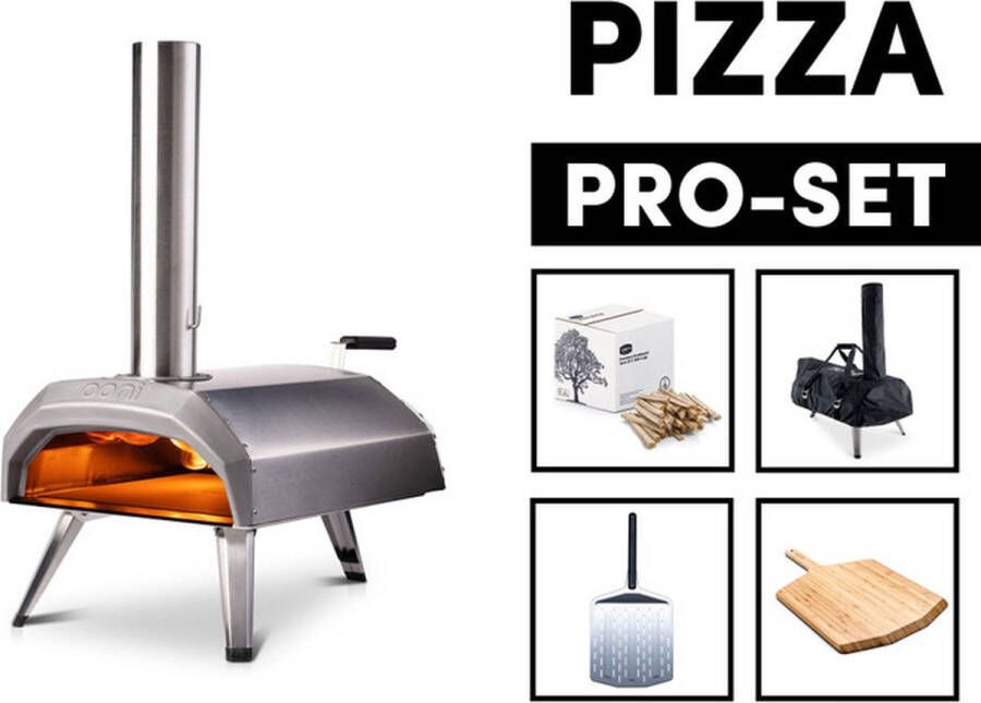 Ooni Pizza Ovens Ooni PIZZA PRO SET Karu 12 hout of houtskool gestookte pizzaoven - Foto 1