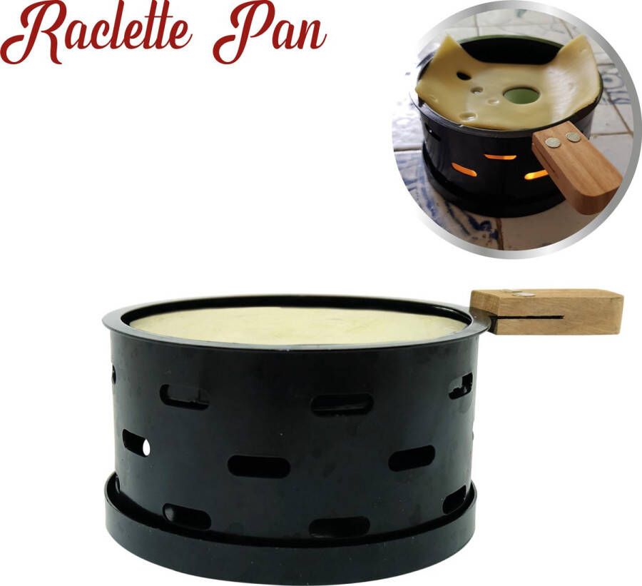 Orange Donkey Raclette pan met theelichtjes opwarmsysteem set van 4 – Partyclette Zwitserse raclette kaasraclette - Foto 2