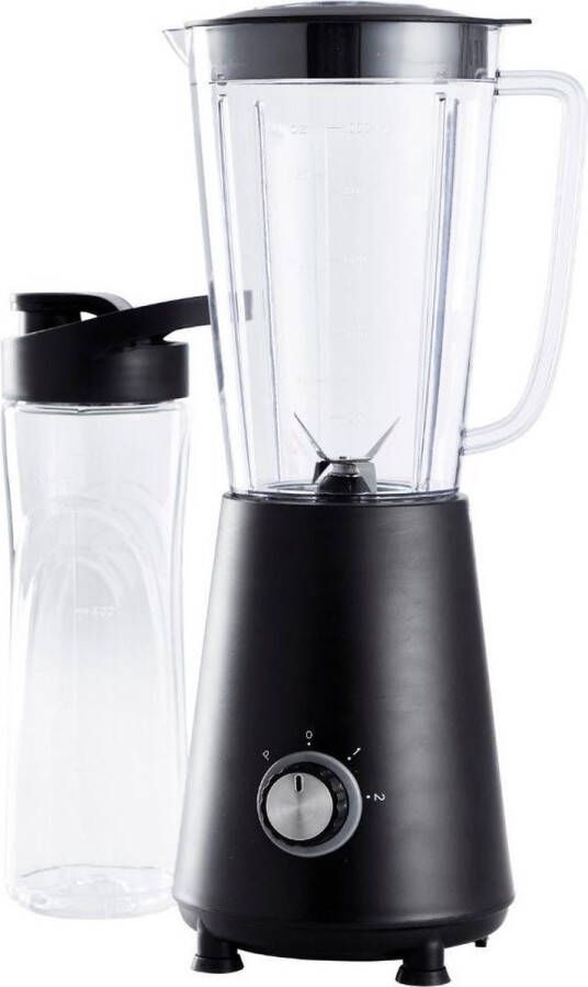 Orange85 Blender smoothie ice crusher Blender to go 1 liter met Beker Zwart Glas - Foto 1