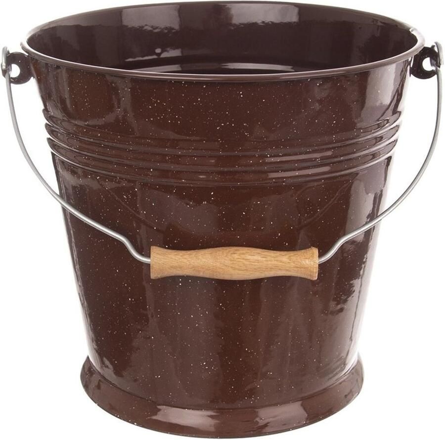 Orion Roestvrijstalen Emmer Bruin 10L Emalje