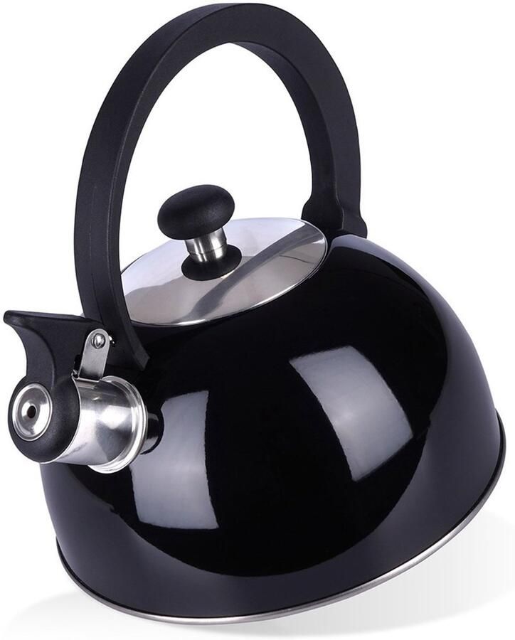 Orion Serie RVS Waterkoker met Fluit Zwart 1 5 l