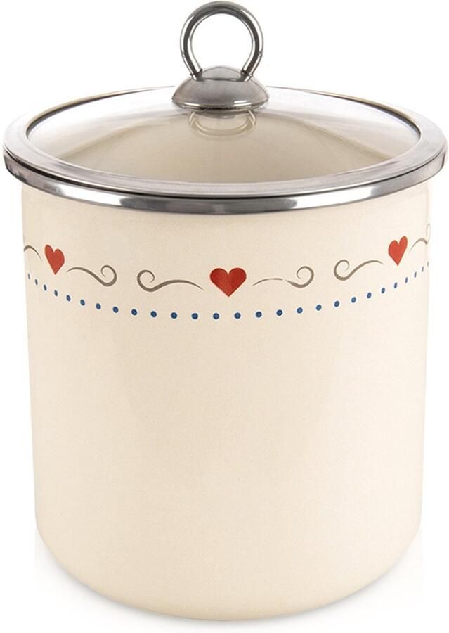 Orion Tonca Emalië Voedselcontainer 1 4 L Glazen Deksel